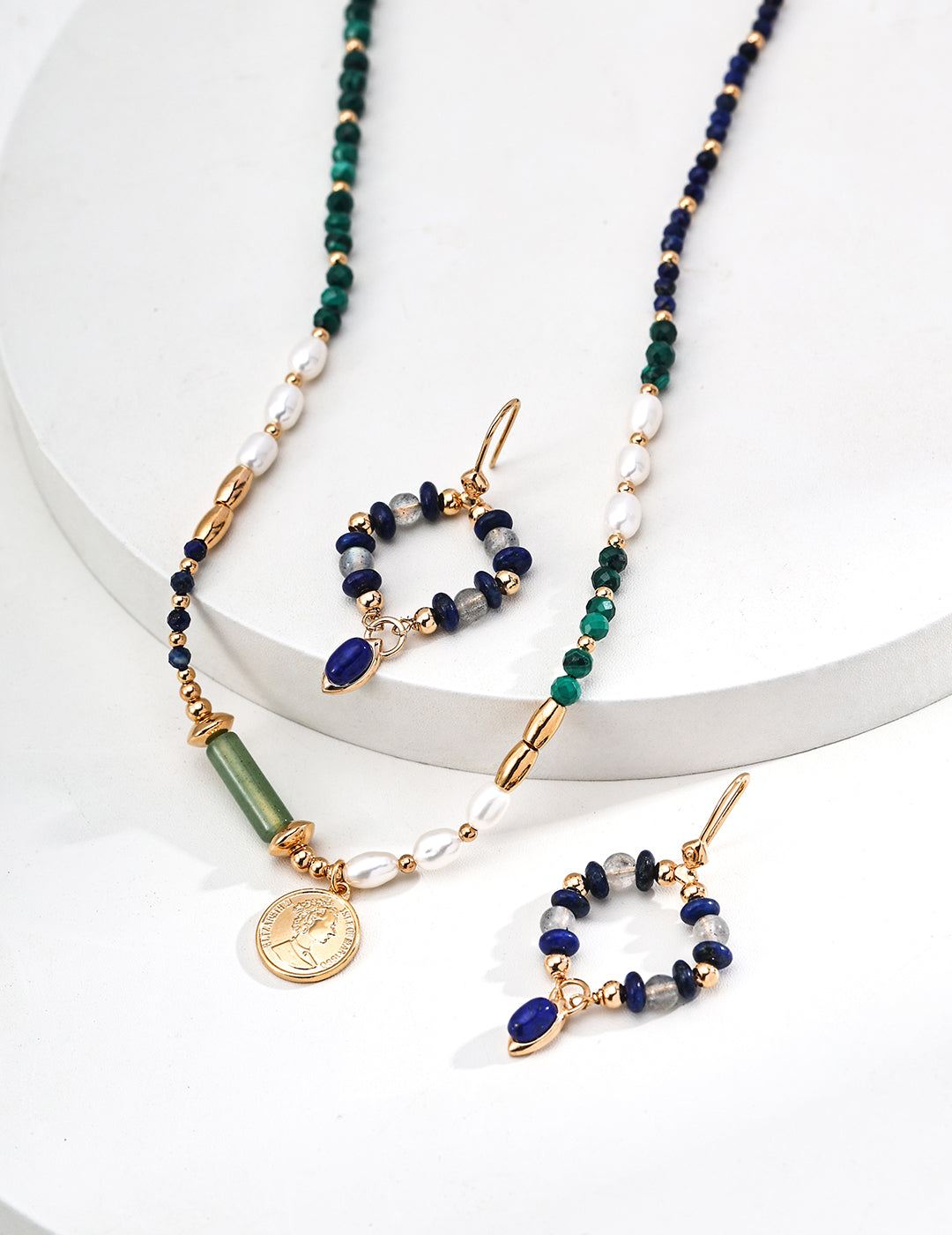 【Keliana】S925ラピスラズリ&クリスタルピアス|ギフト対応