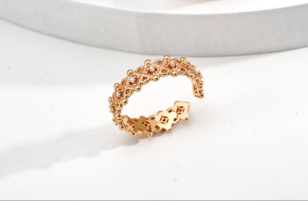 【Keliana】S925デザインリング｜2色選択可（ゴールド／シルバー）｜ギフト対応