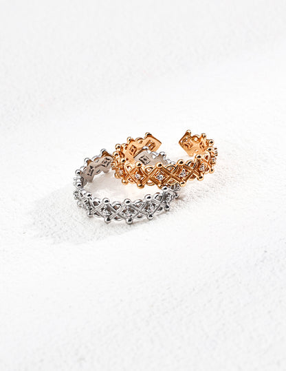 【Keliana】S925デザインリング｜2色選択可（ゴールド／シルバー）｜ギフト対応