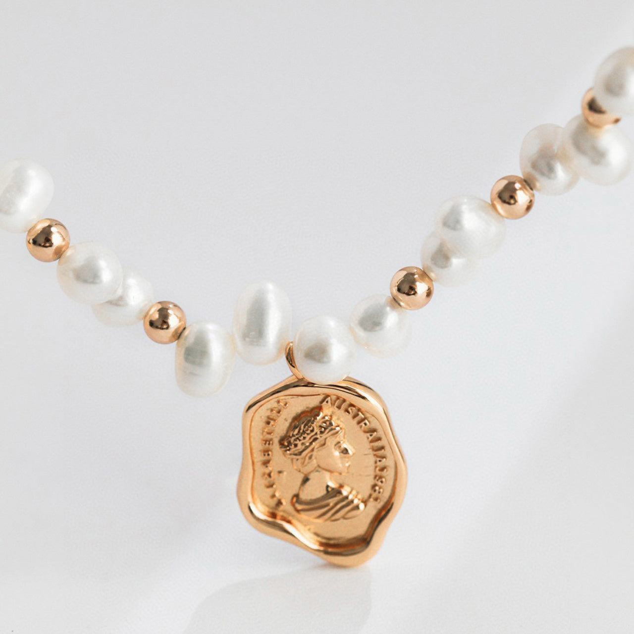 【Keliana】S925天然パール × コインモチーフネックレス｜上品・大人可愛い｜ギフト対応