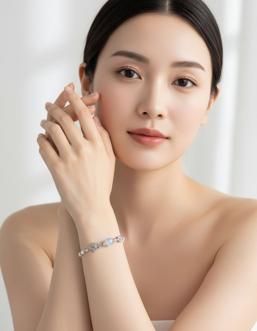 【Keliana】S925淡水パール＆ラベンダーストーンブレスレット｜2色選択可（ゴールド／シルバー）｜ギフト対応