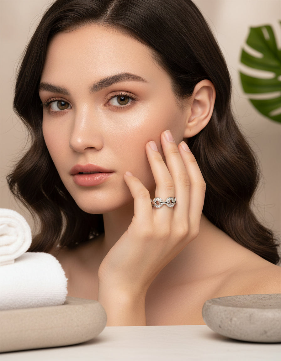 【Keliana】S925チェーンデザインリング｜2色選択可（ゴールド／シルバー）｜ギフト対応