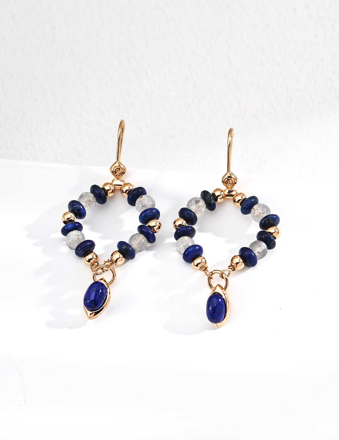 【Keliana】S925ラピスラズリ＆クリスタルピアス｜ギフト対応