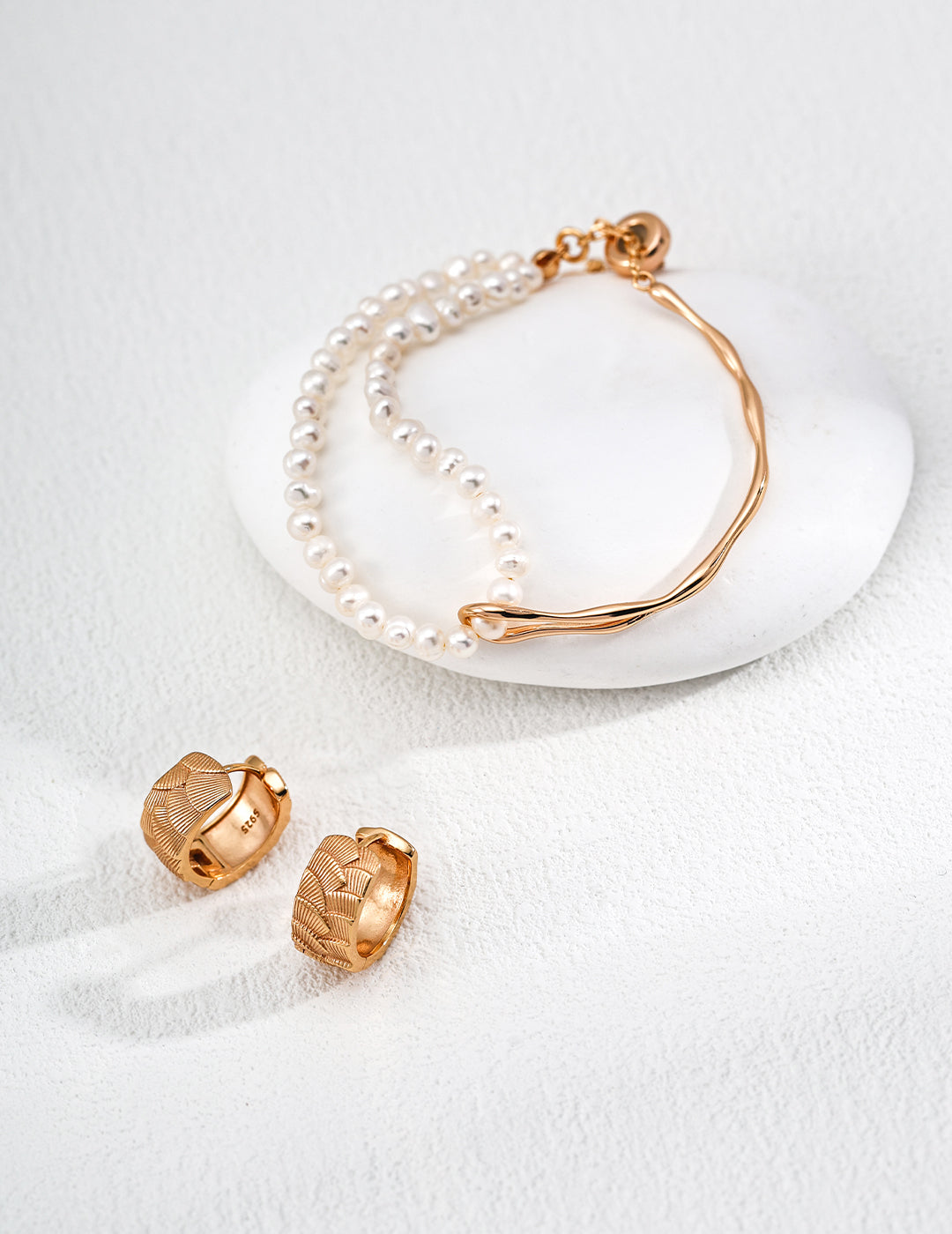 【Keliana】S925淡水パールツイストブレスレット｜2色選択可（ゴールド／シルバー）｜ギフト対応