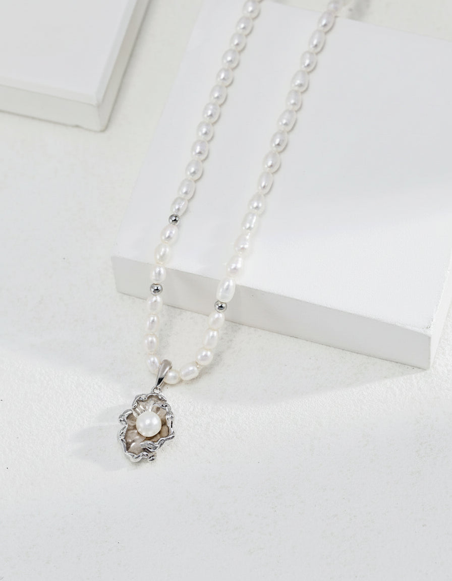 【Keliana】S925淡水パールデザインネックレス｜2色選択可（ゴールド／シルバー）｜ギフト対応