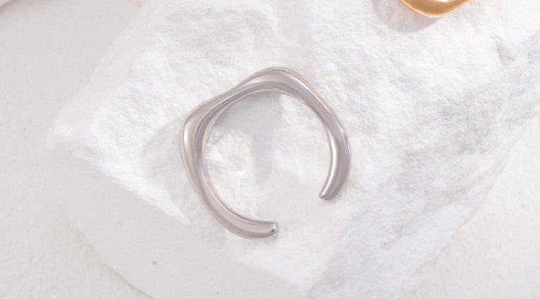 【Keliana】S925ミニマルCラインリング｜2色選択可（ゴールド／シルバー）｜ギフト対応