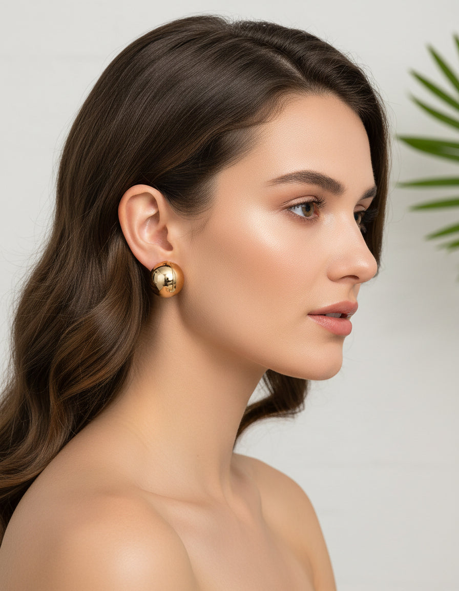 【Keliana】S925メタルボールピアス｜2色選択可（ゴールド／シルバー）｜ギフト対応