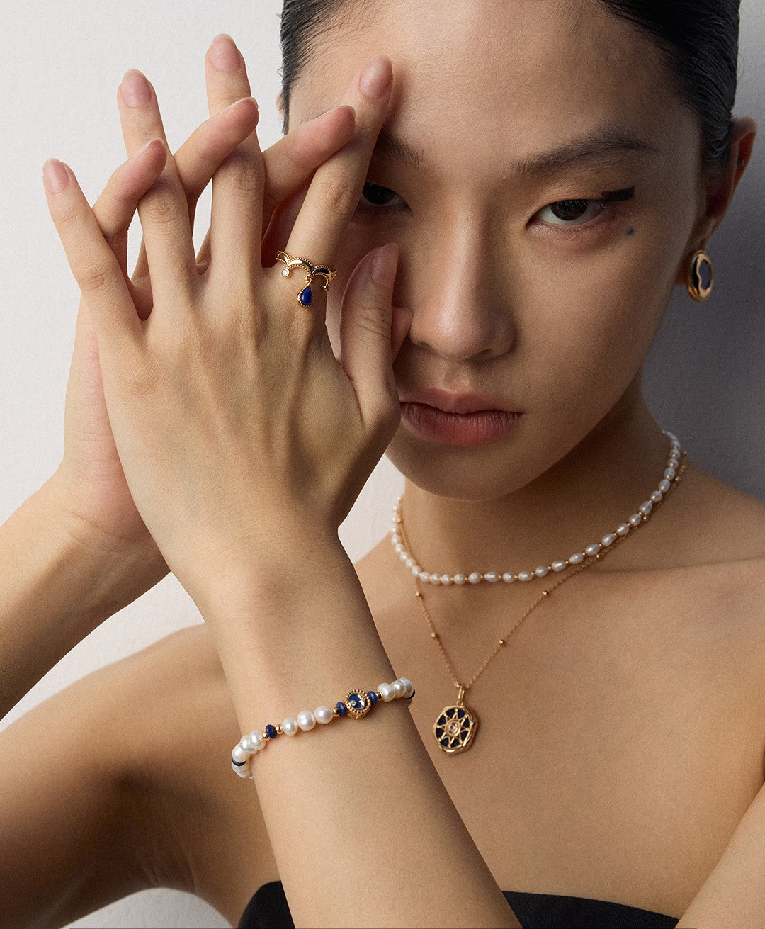 【Keliana】S925ブルーストーンデザインリング｜上品エレガント｜ギフト対応