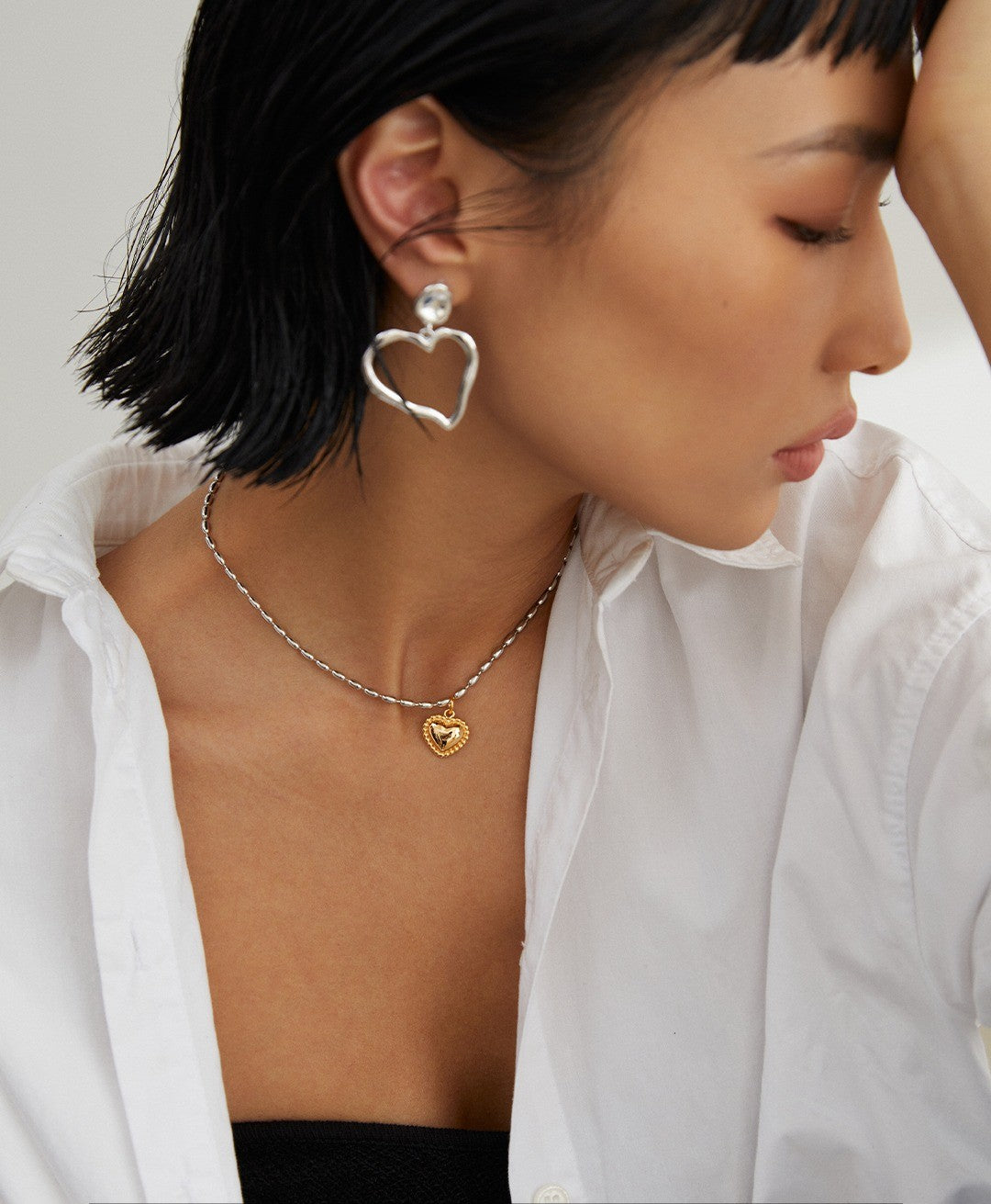 【Keliana】S925アートハートピアス｜上品｜ギフト対応