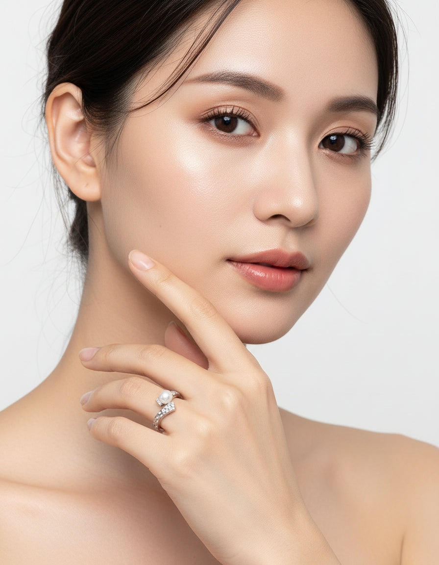 【Keliana】S925パールテクスチャーオープンリング｜2色選択可（ゴールド／シルバー｜ギフト対応