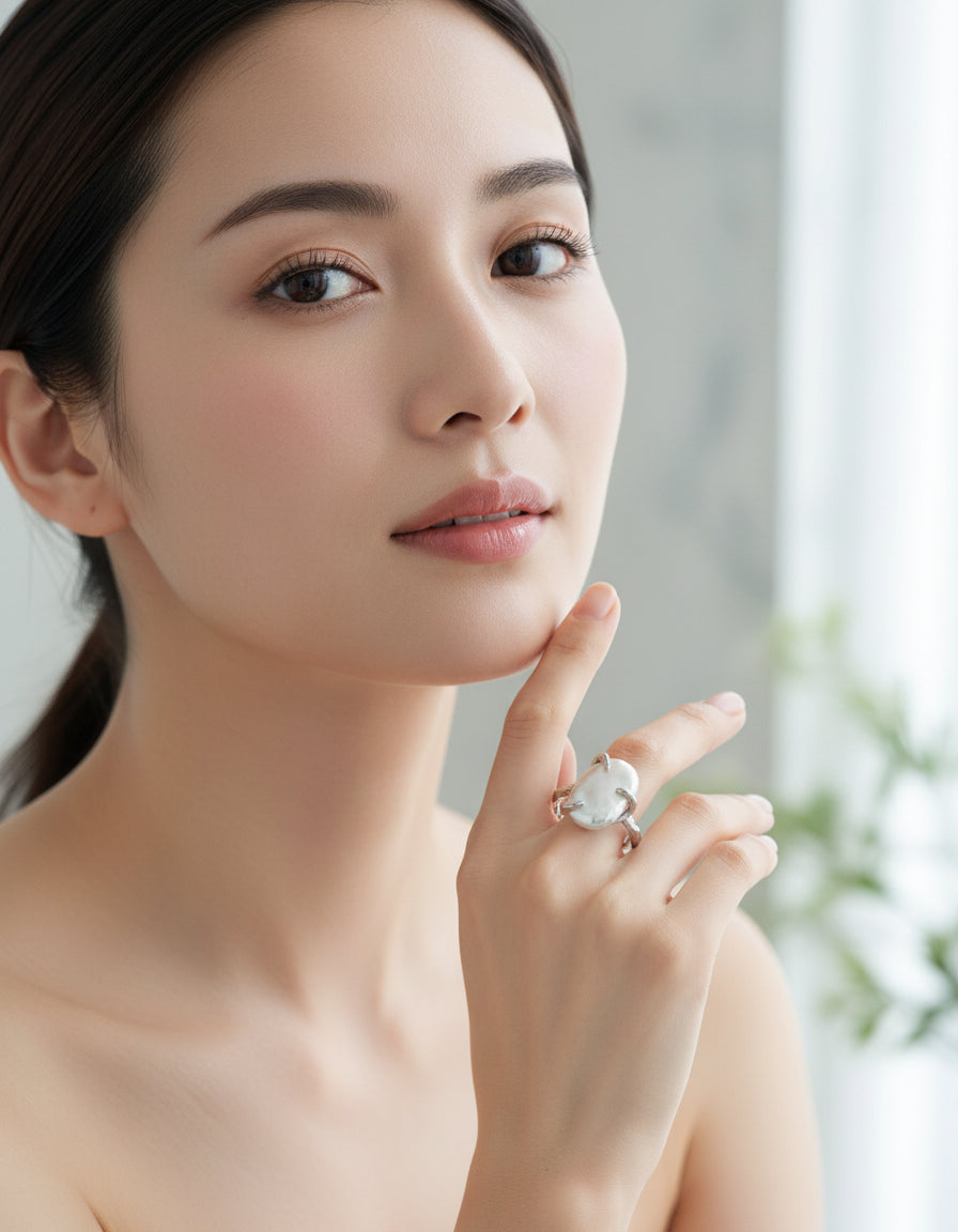 【Keliana】S925天然パールリング｜2色選択可（ゴールド／シルバー）｜ギフト対応