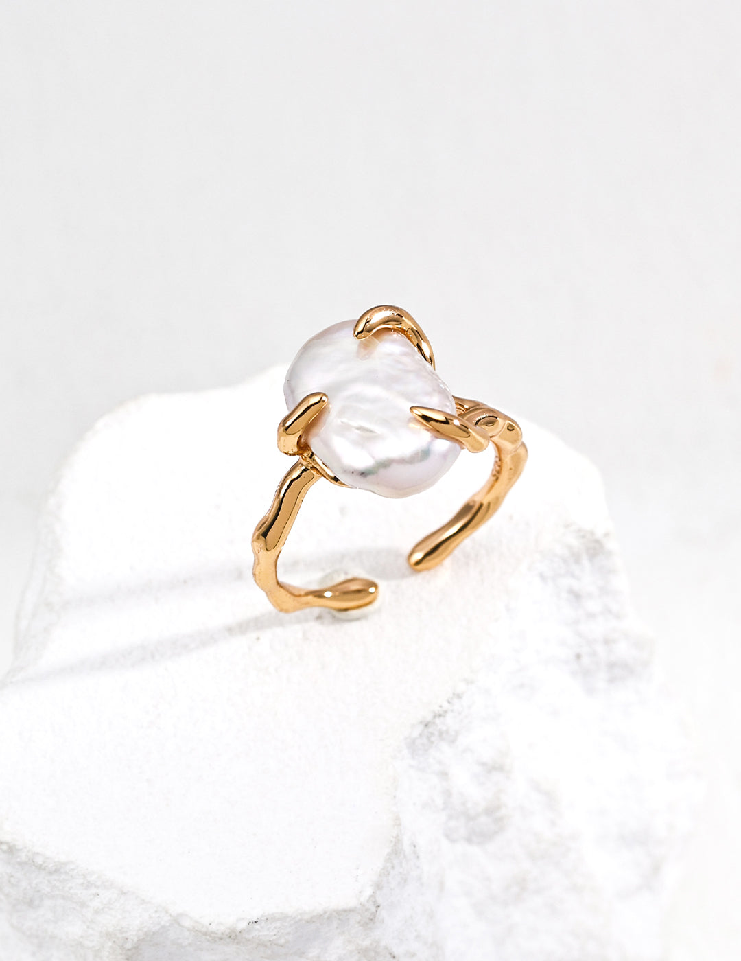 【Keliana】S925天然パールリング｜2色選択可（ゴールド／シルバー）｜ギフト対応