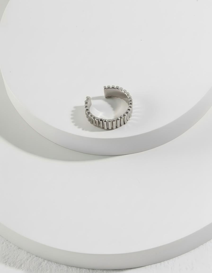 【Keliana】S925ミニマルテクスチャーリング｜2色選択可（ゴールド／シルバー）｜ギフト対応